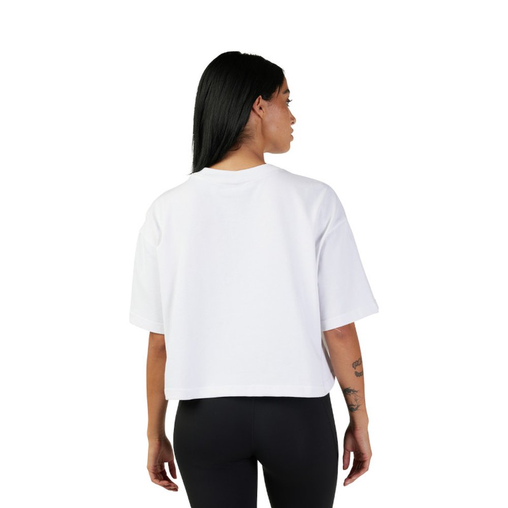 FOX W WORDMARK OS CROP TEE für Frauen Weiss