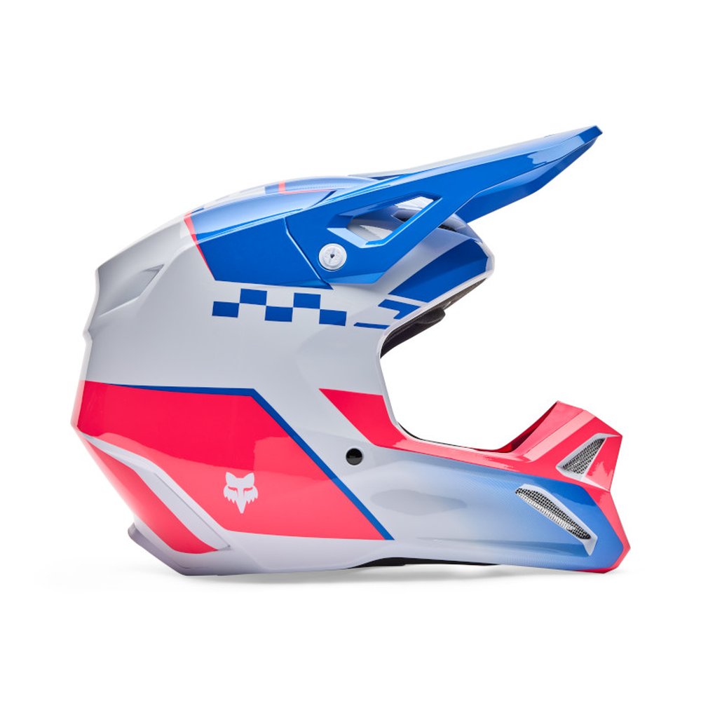 FOX V1 COLLECT Motocross Helm Open Blau