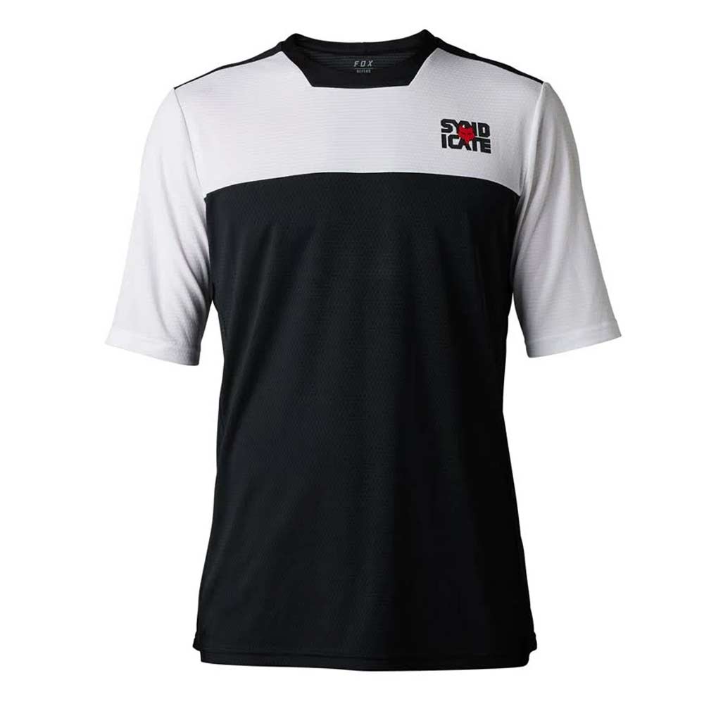 FOX DEFEND SS JERSEY SYNDICATE kurzärmlig Weiss/Schwarz
