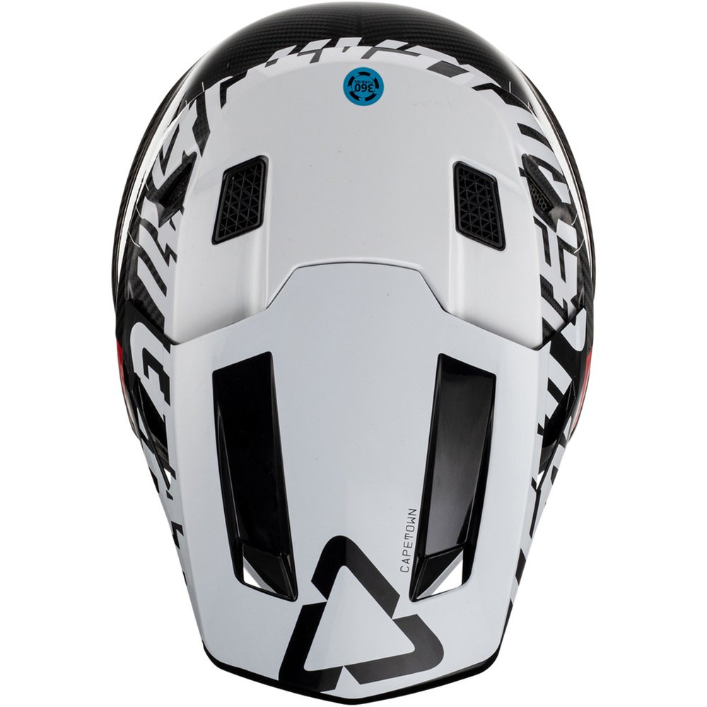 LEATT 9.5 Carbon 23 Motocross Helm weiss + Brille