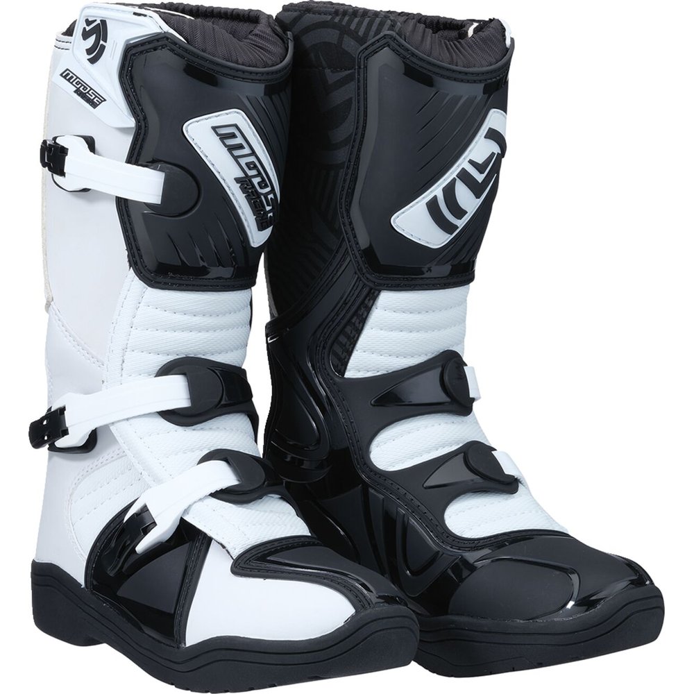 MOOSE RACING M1.3 Youth Kinder Motocross Stiefel weiss schwarz
