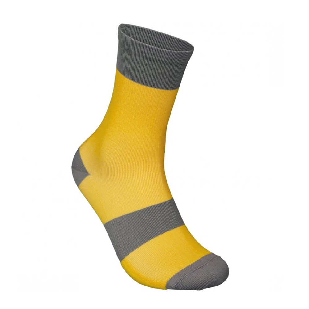 POC Y'S Essential MTB Sock Socken aventurine gelb/sylvanite grau