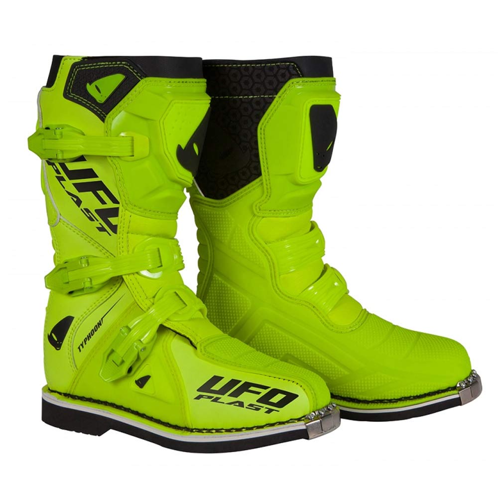 UFO Typhoon Kinder Motocross Stiefel neon gelb