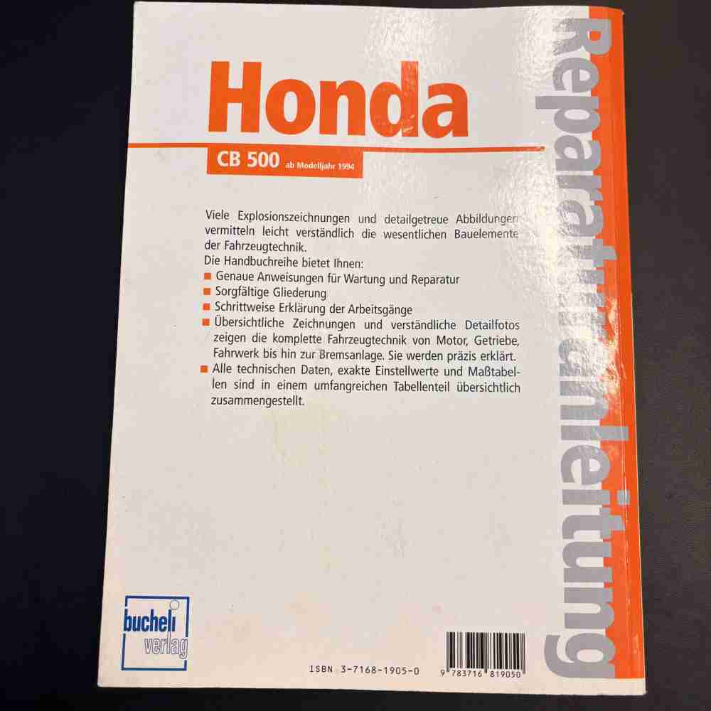HONDA CB 500 1994 Reparaturanleitung 5196 gebraucht