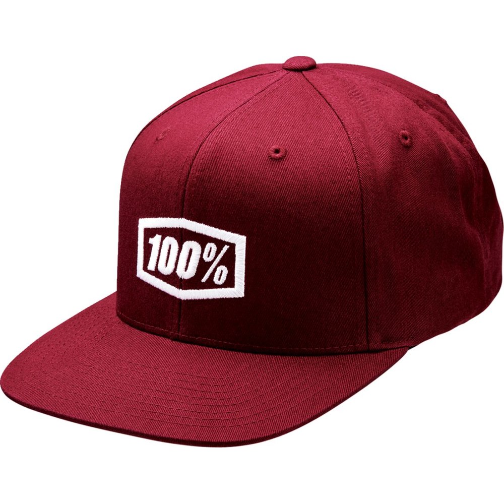 100% Icon Snapback Cap Kappe burgundy rot