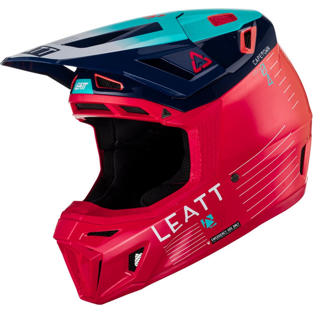 LEATT 8.5 23 Motocross Helm rot + Brille
