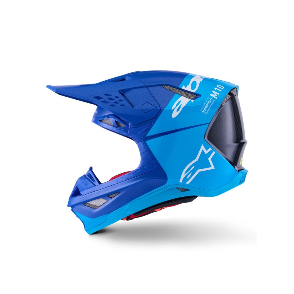 ALPINESTARS Supertech M10 Flood Motocross Helm blau/schwarz-carbon