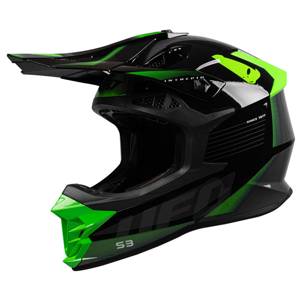 UFO Intrepid Motocross Helm schwarz grün