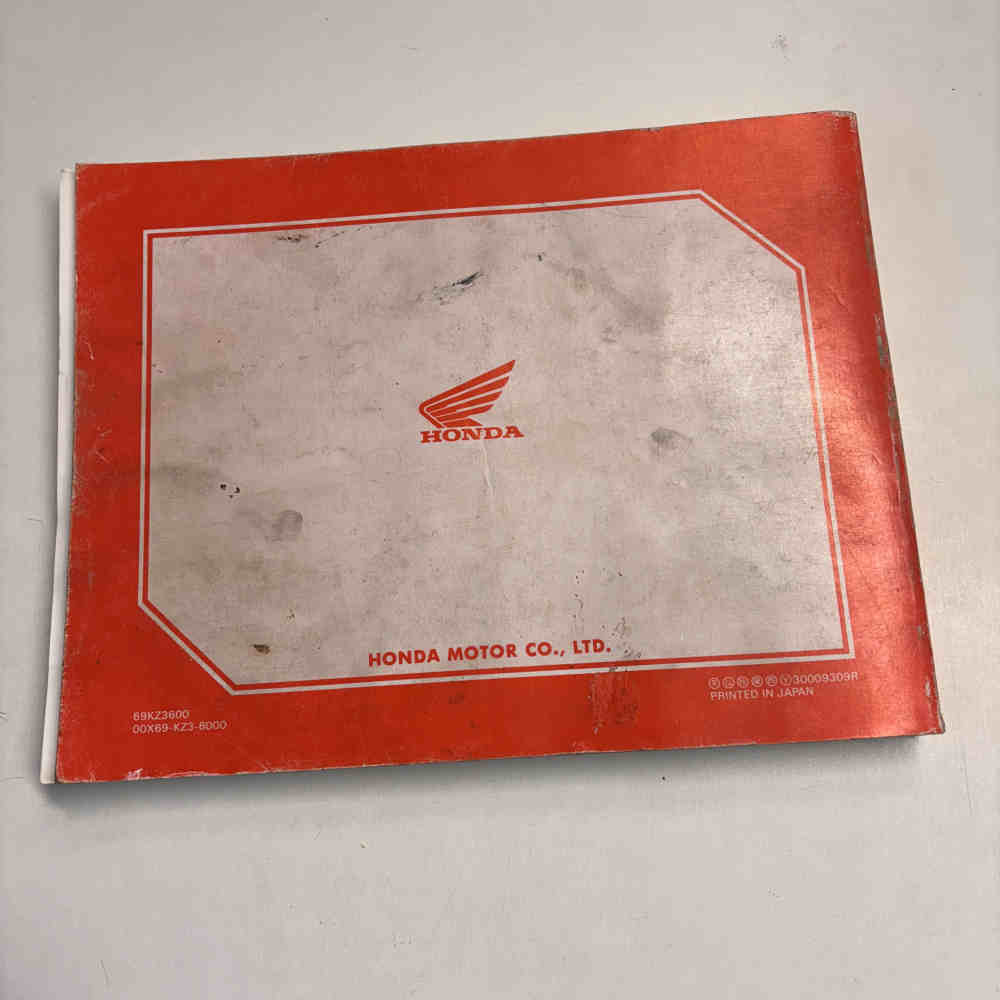 HONDA CR 250 R 1994 69KZ3600 00X69-KZ3-6000 Motorrad-Handbuch gebraucht