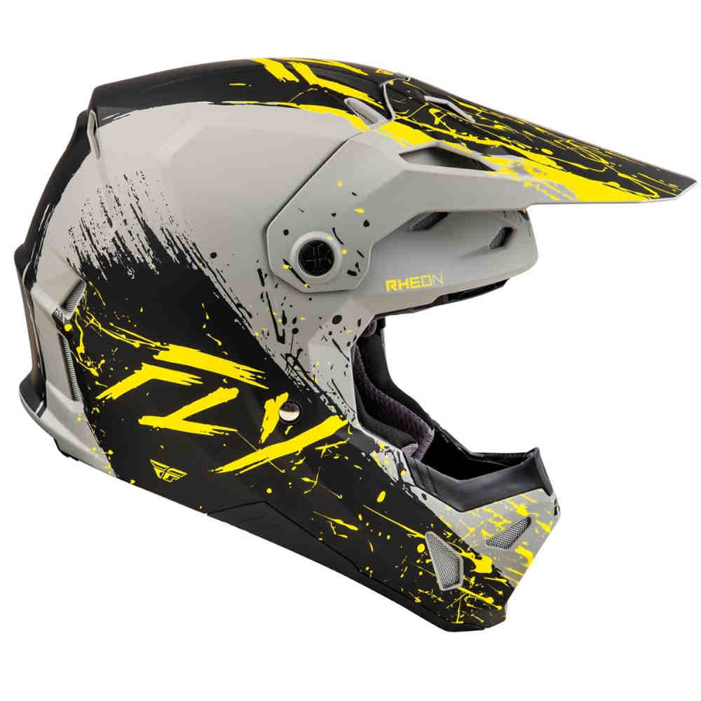 FLY Formula CP Manic Motocross Helm grau schwarz gelb FLY Formula CP Manic Motocross Helm grau schwarz gelb