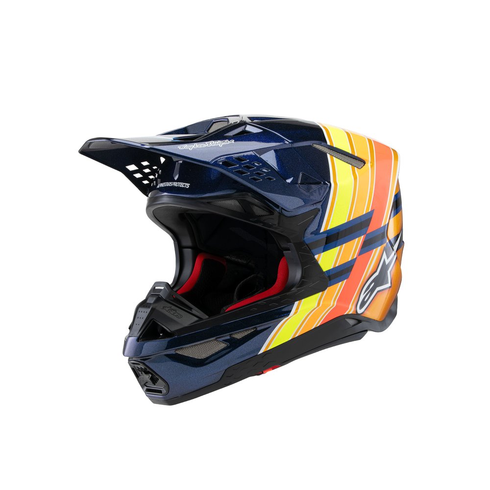 ALPINESTARS Supertech M10 TLD Edition 25 Motocross Helm blau orange gelb