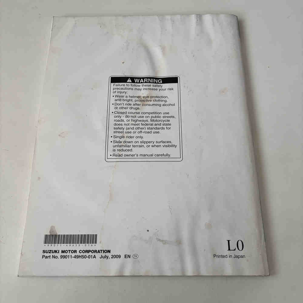 SUZUKI RM-Z 250 2010 99011-49H50-01A Motorrad-Handbuch gebraucht