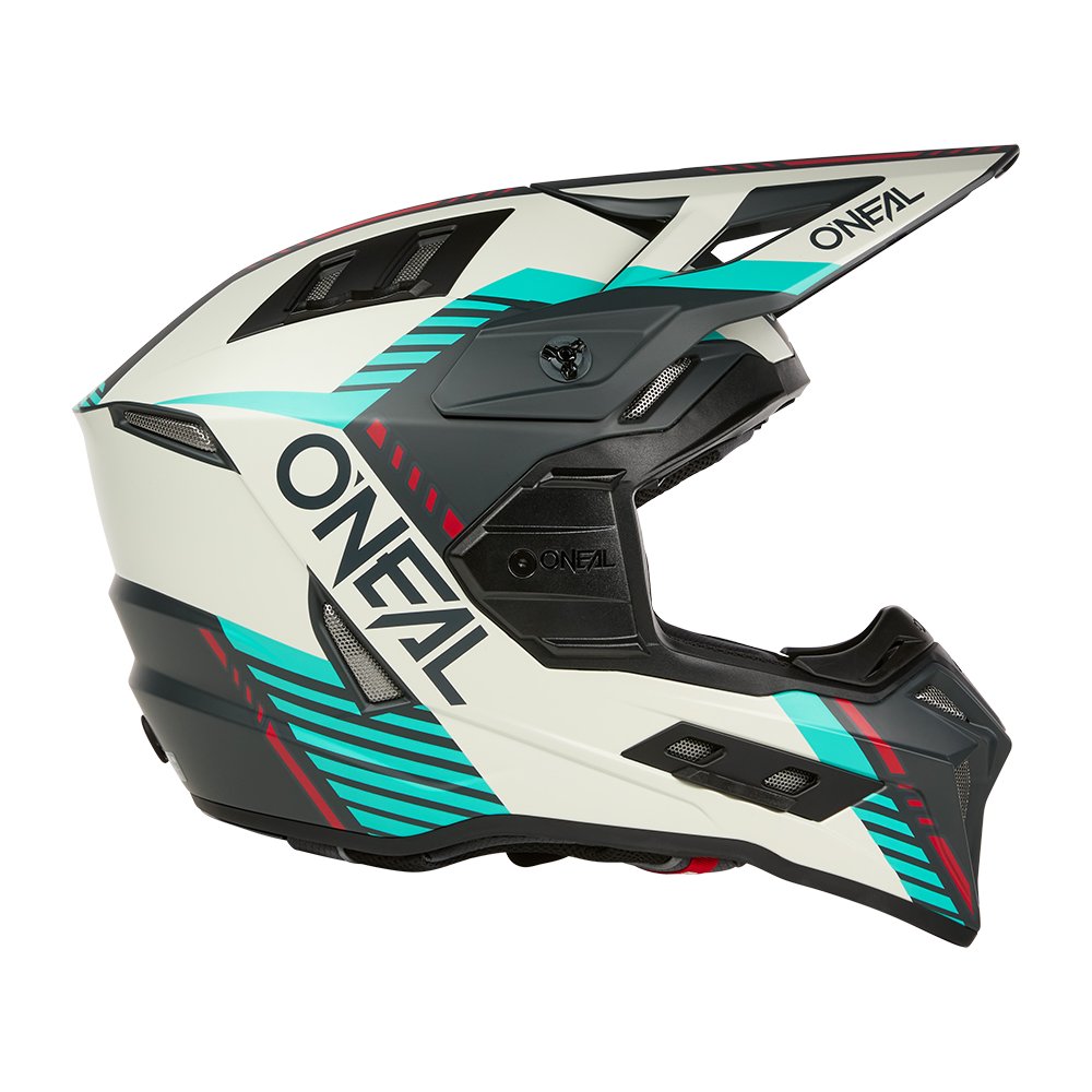 ONEAL EX-SRS Motocross Helm Quin grau teal ONEAL EX-SRS Motocross Helm Quin grau teal