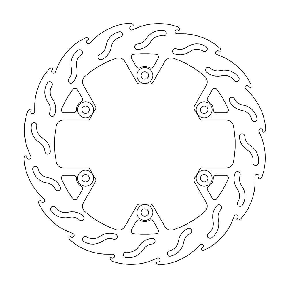 MOTO-MASTER Bremsscheibe Flame hinten