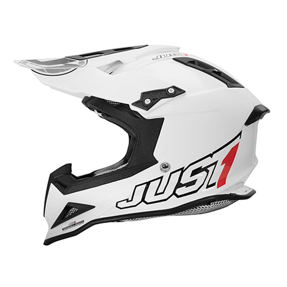 JUST1 J12 Solid Motocross Helm weiss