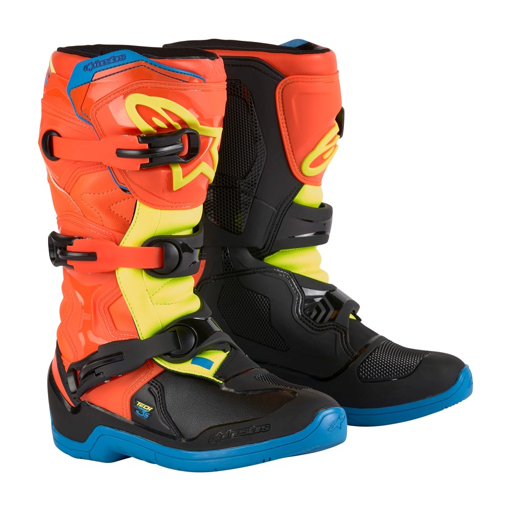 ALPINESTARS Tech 3S Kinder Motocross Stiefel orange blau gelb