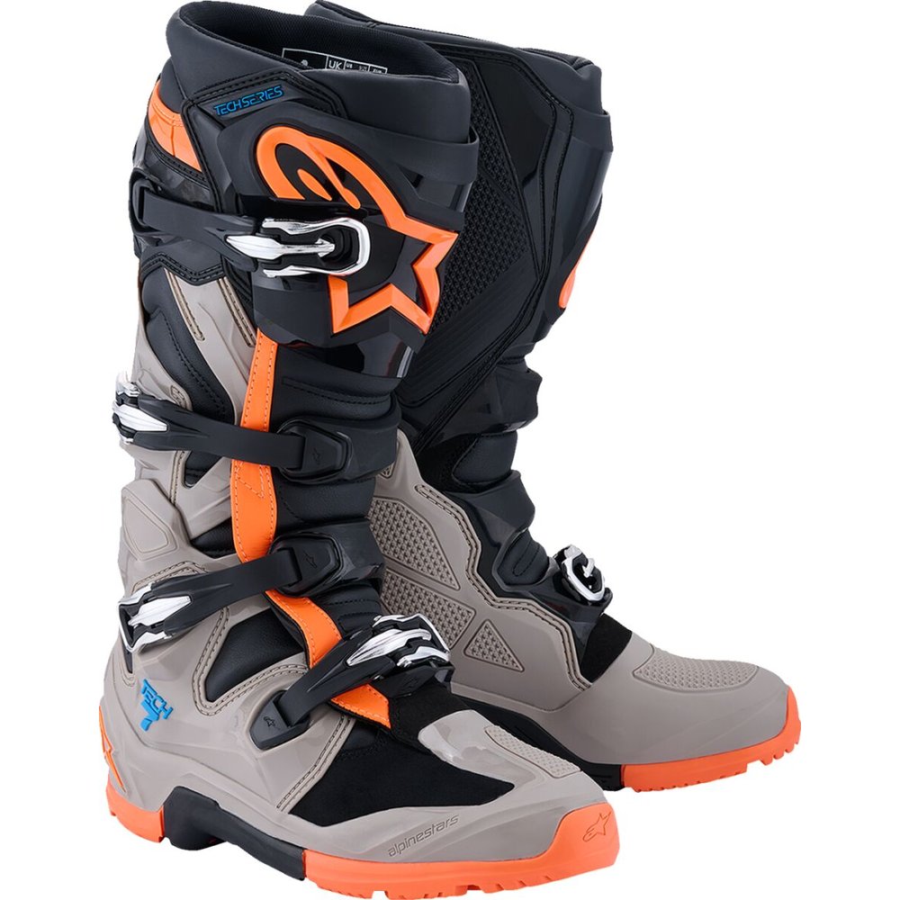 ALPINESTARS Tech 7 Motocross Stiefel schwarz/warm grau/neon orange
