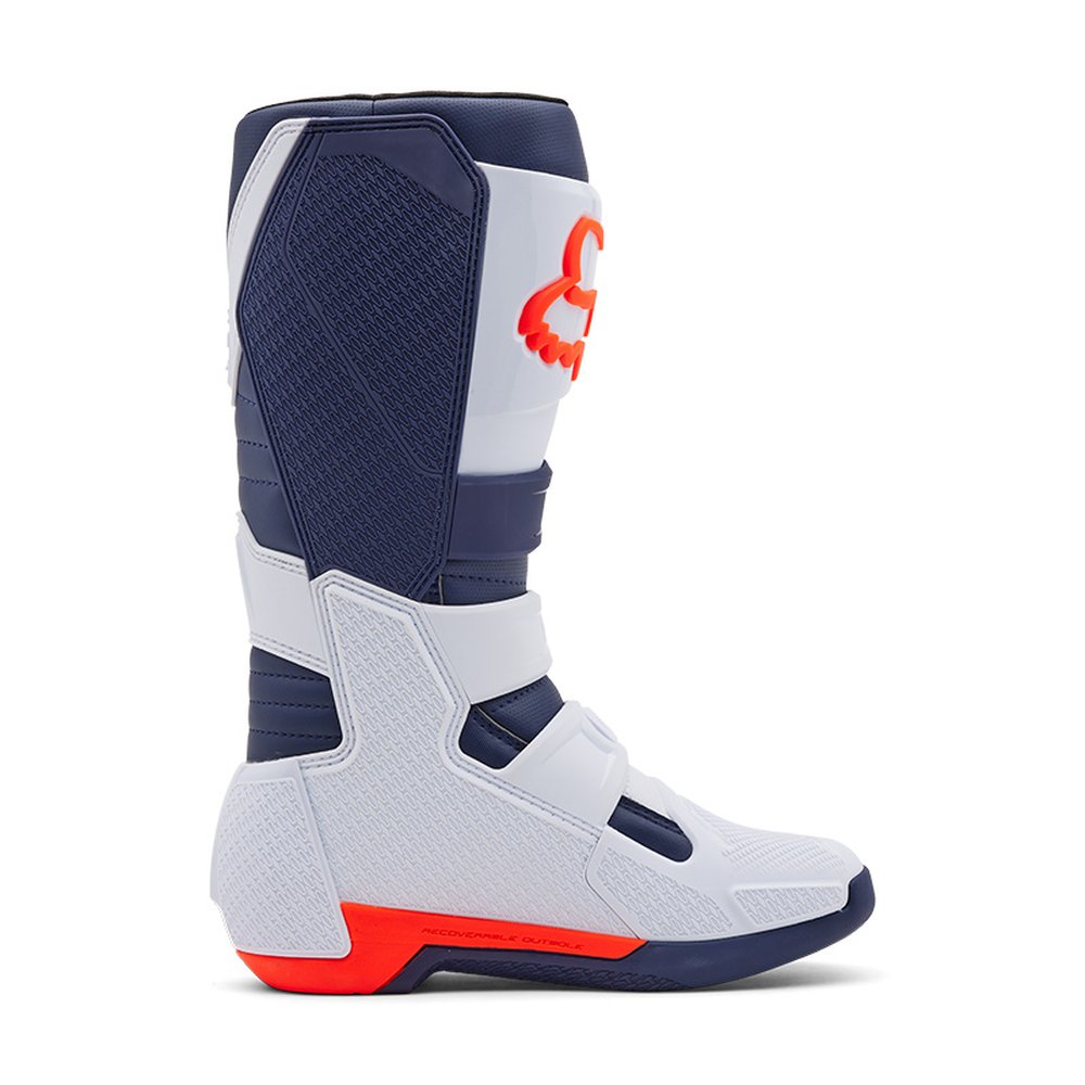 FOX COMP BOOT Motocross Stiefel Weiss/Navy Blau