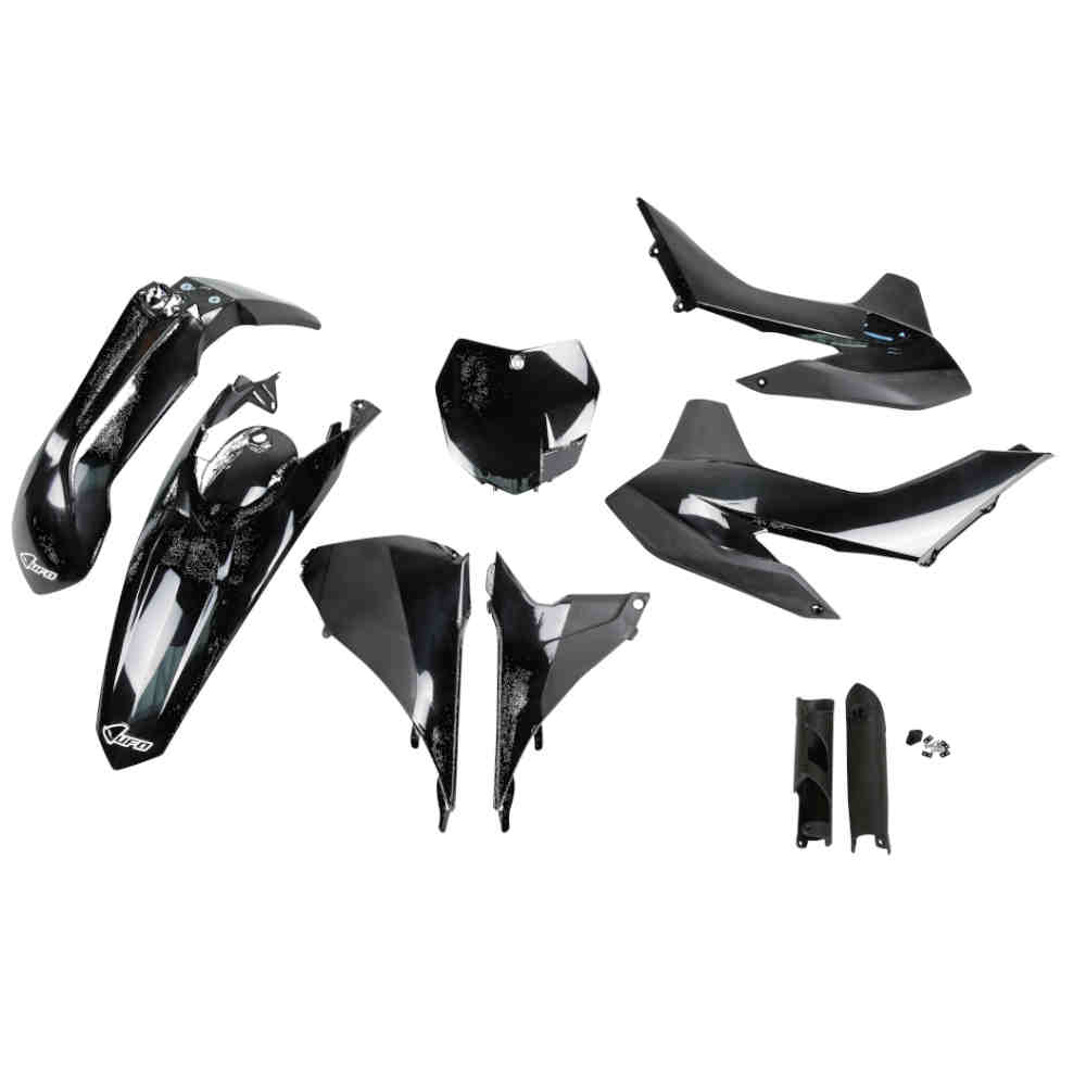 UFO Komplettes Karosserie-Kit Plastikteile passend für KTM SX/SXF 13-15 schwarz