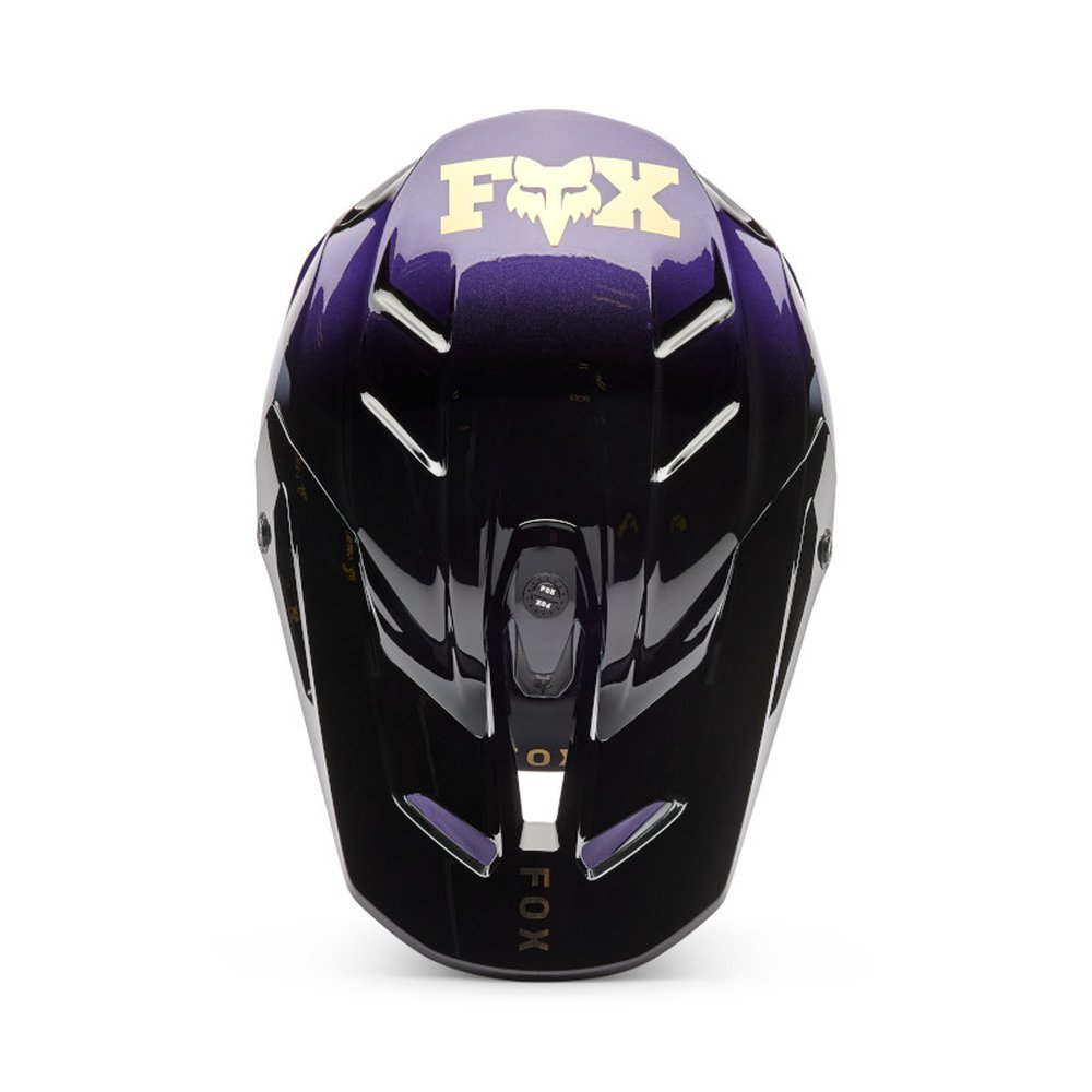 FOX V3 DRIP Motocross Helm Schwarz/Purple