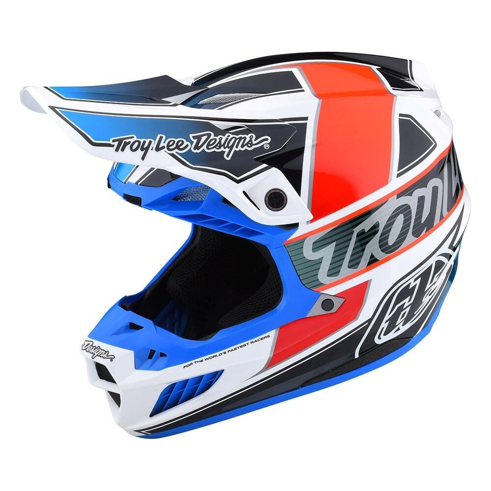 TROY LEE DESIGNS SE5 Team Motocross Helm orange blau