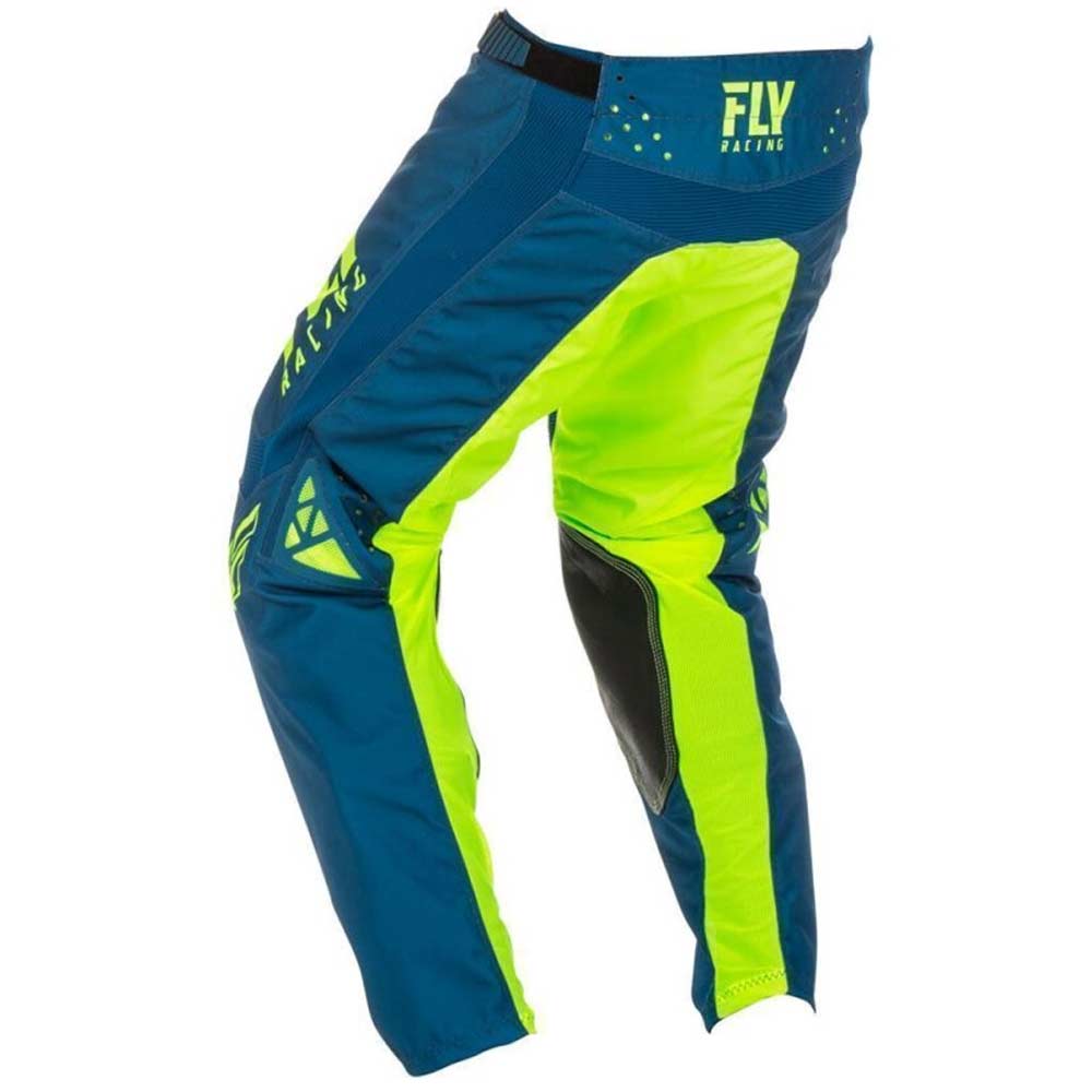 FLY Kinetic Shield Kinder Motocross Hose navy blau neon gelb