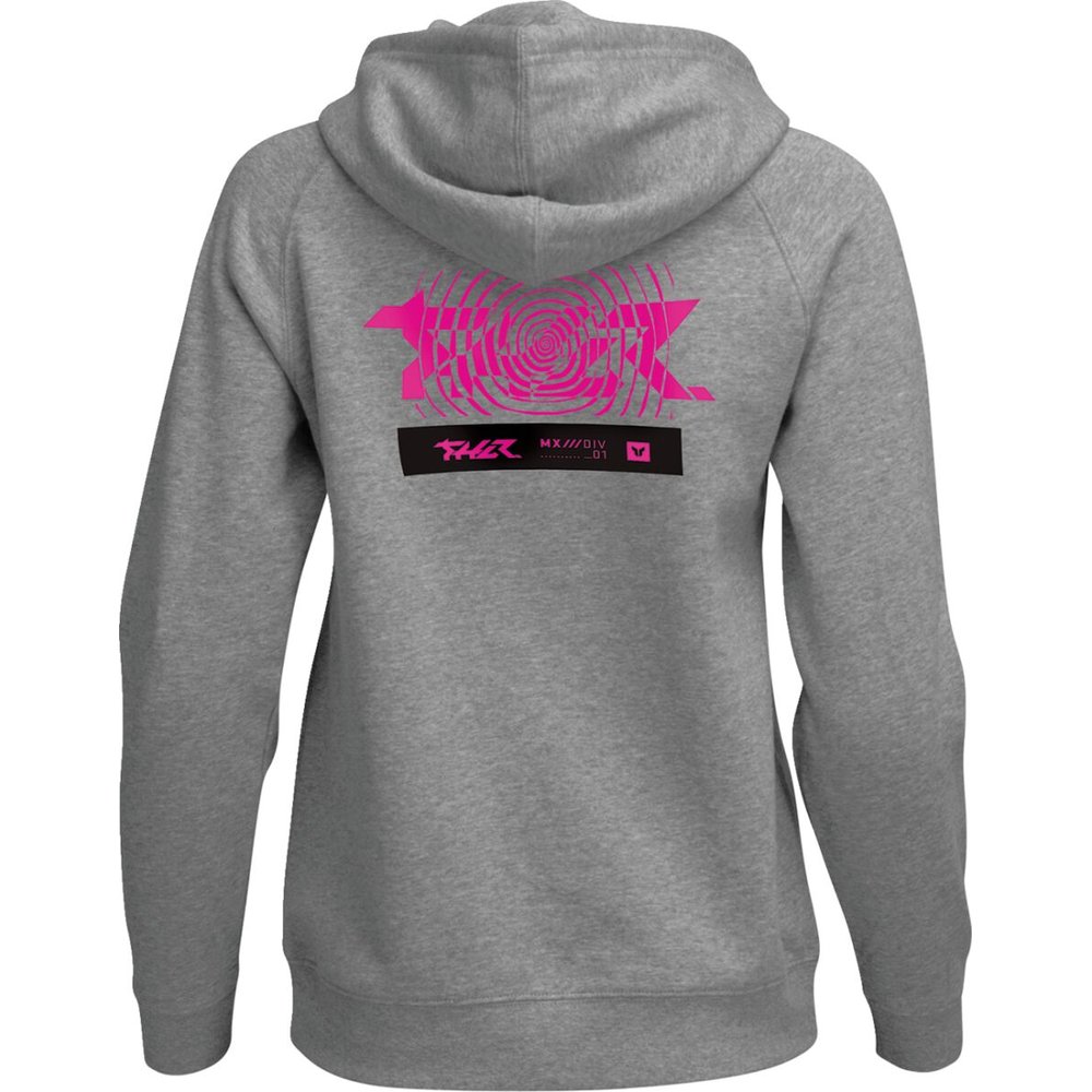 THOR Mind Control Frauen Kapuzen Pullover meliert grau THOR Mind Control Frauen Kapuzen Pullover meliert grau