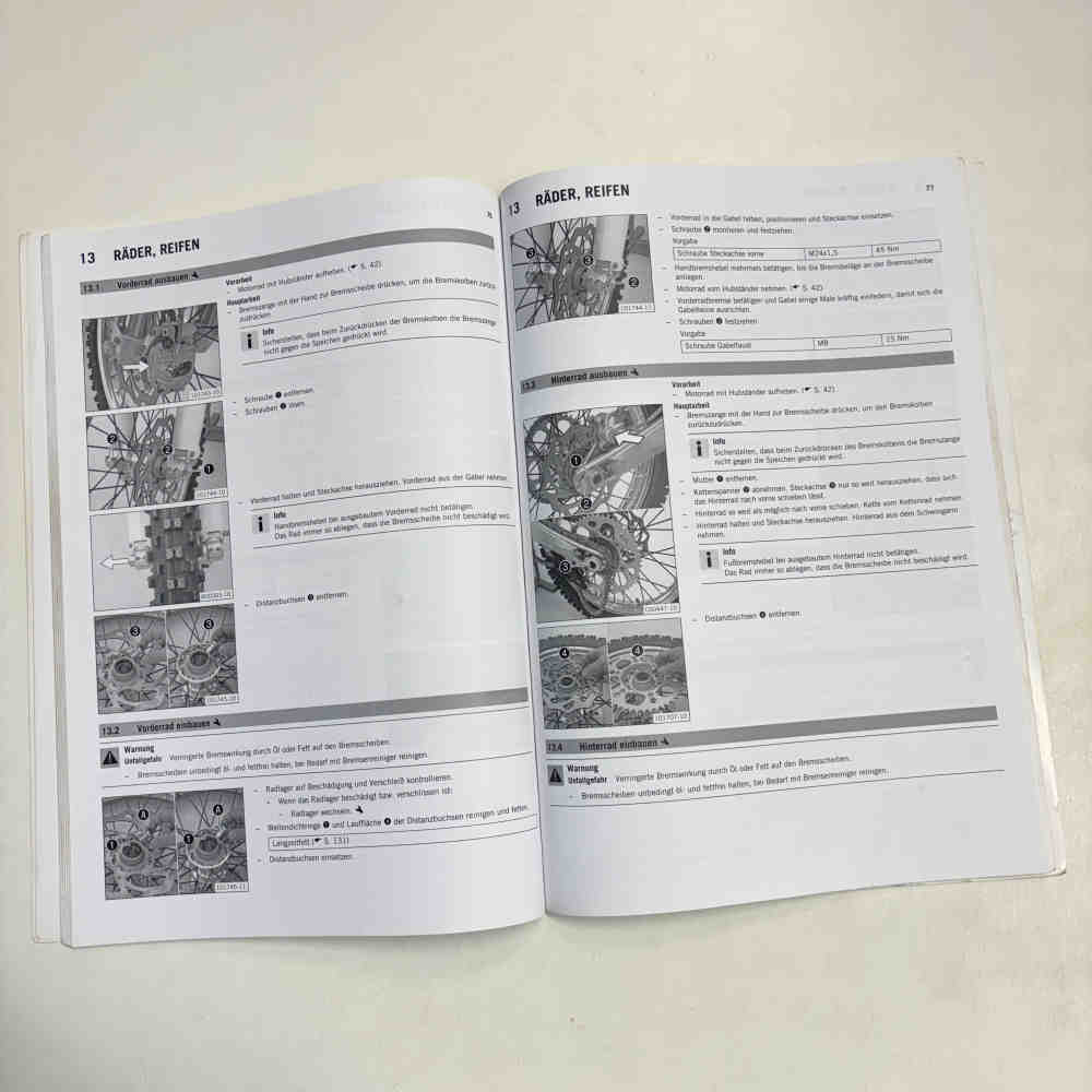 KTM 125/150/250/300 SX/XC 2014 3213030de Motorrad-Handbuch gebraucht