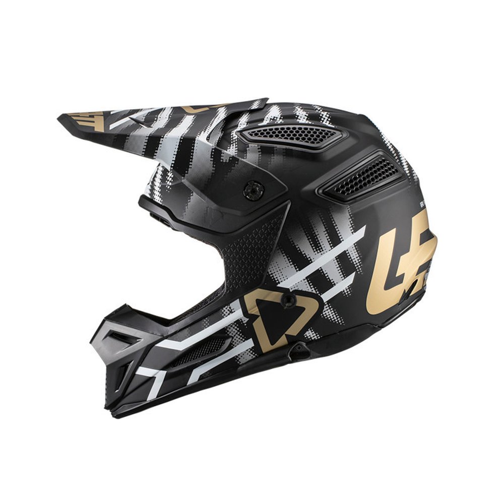 LEATT GPX 5.5 Composite Motocrosshelm schwarz-weiss-gold