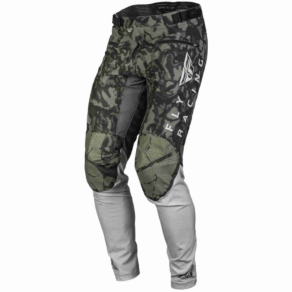 FLY Radium Kinder lange Kinder MTB Hose schwarz camo grau