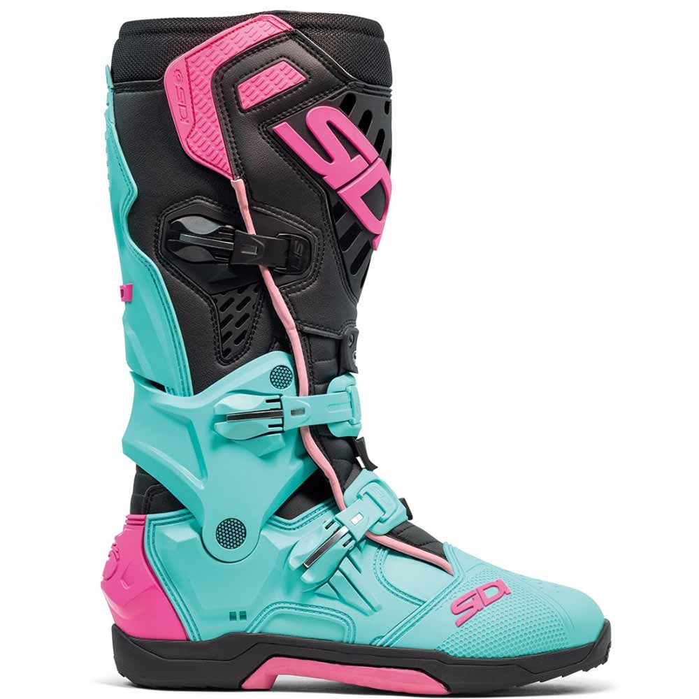 SIDI Crossair Motocross Stiefel mint schwarz pink