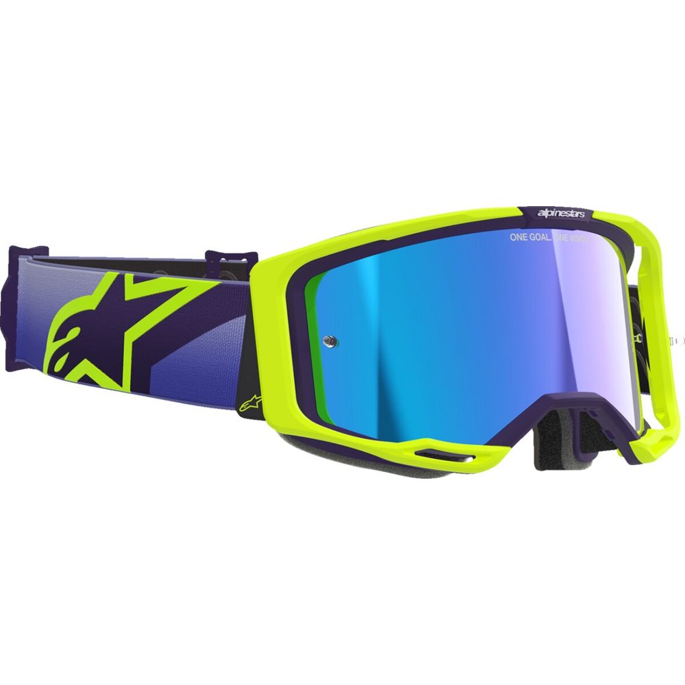 ALPINESTARS Vision 8 Brille Goggle Corp lila/gelb pink Gold vespiegelt
