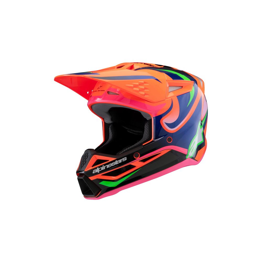 ALPINESTARS Supertech M3 Deegan Youth Monster Kinder Motocross Helm orange lila pink