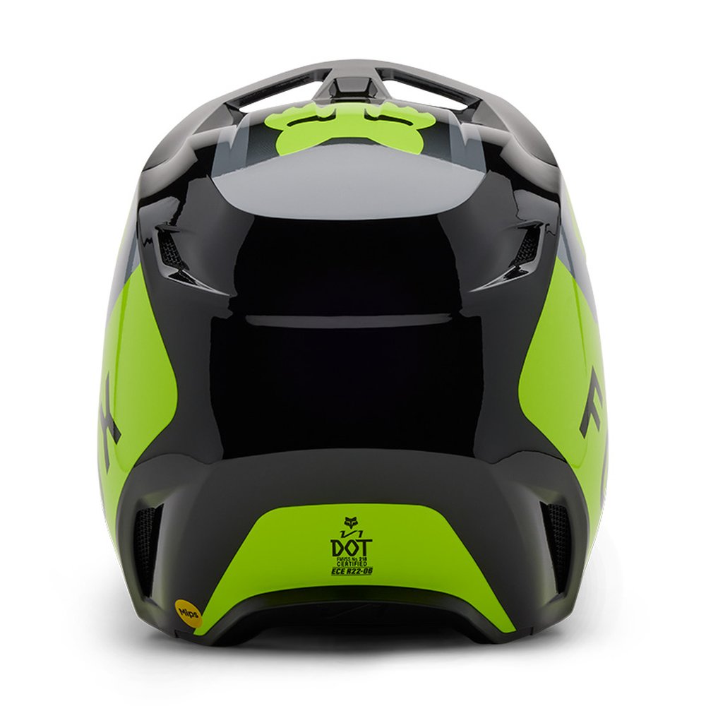 FOX V1 LEAN HELMET Motocross Helm Grau/Gelb