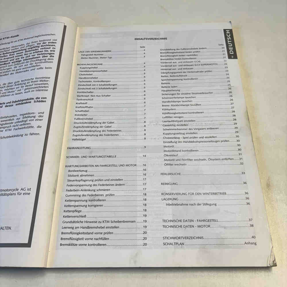 KTM 640 LC4 SMC 2002 321021 Motorrad-Handbuch gebraucht