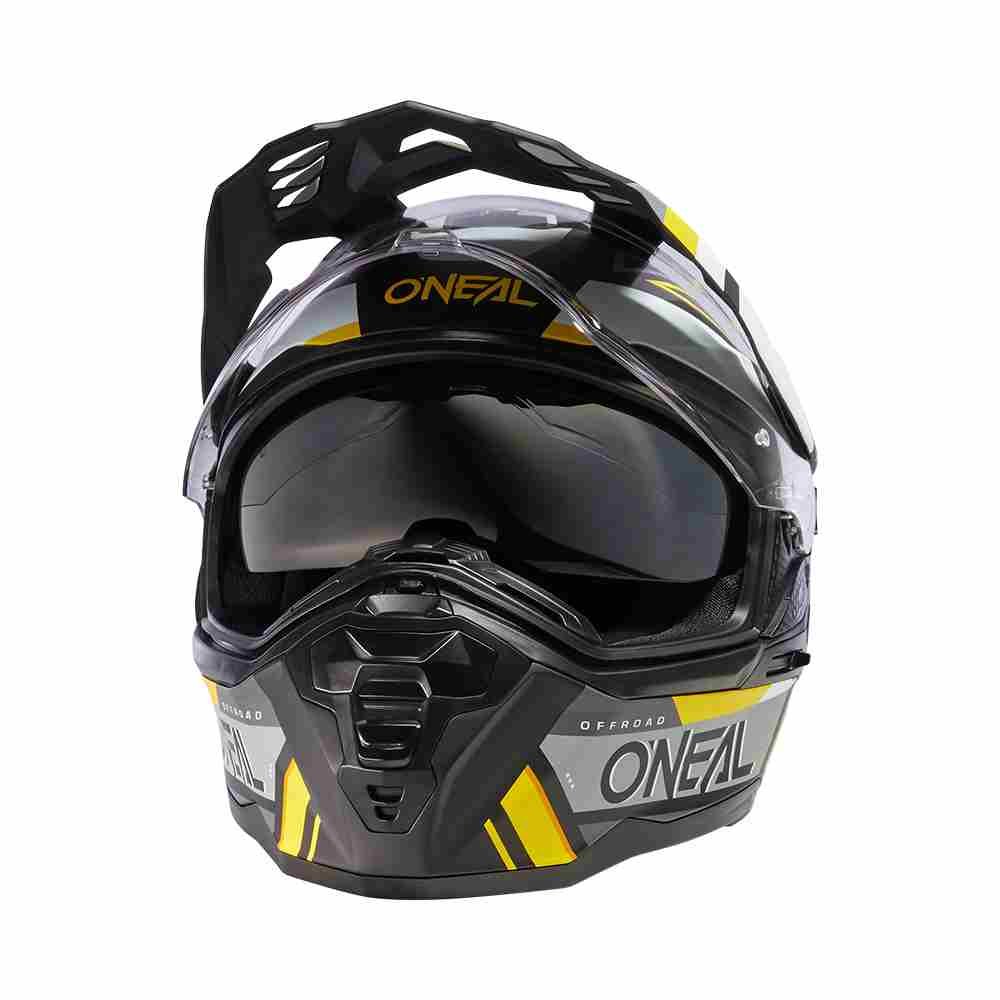 ONEAL D-SRS Square Enduro Motorrad Helm schwarz grau neon gelb