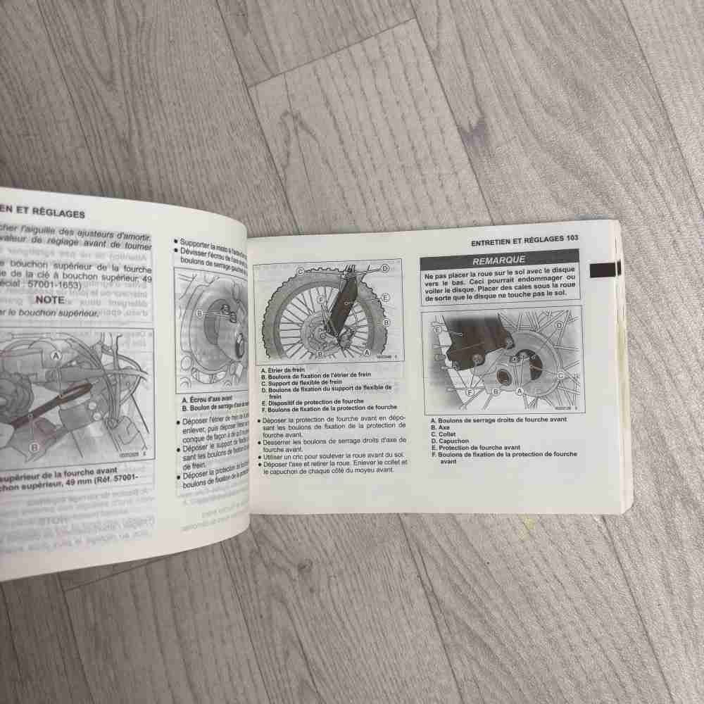 Kawasaki KX450F KX450EB 2001 99976-1601 Motorrad-Handbuch gebraucht