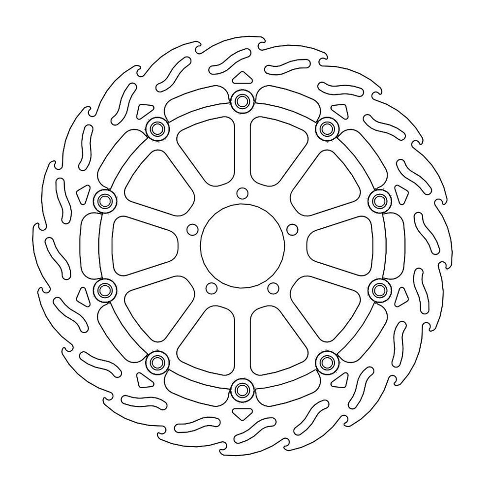 MOTO-MASTER Bremsscheibe Flame vorne links schwarz