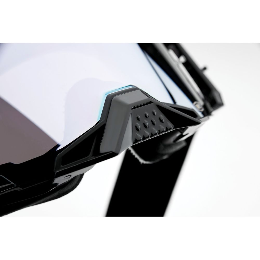 100% Armega Schwarz MX MTB Brille silber verspiegelt