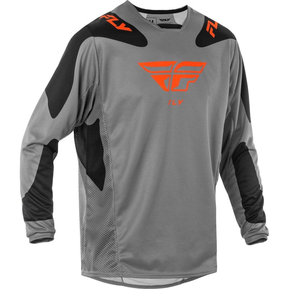 FLY Kinetic Jersey Sym grau/orange/schwarz