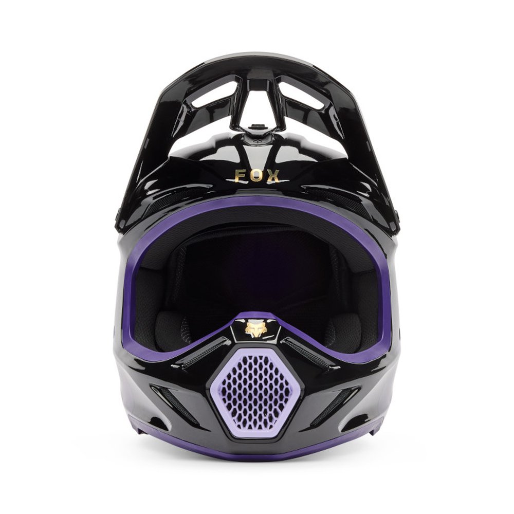 FOX V3 DRIP Motocross Helm Schwarz/Purple