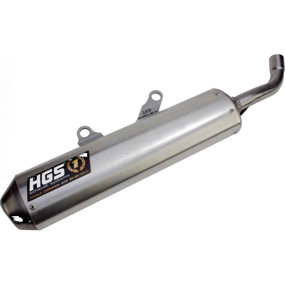 HGS XE-220-SSG Slip-On Endschalldämpfer Enduro passend für KTM/Husqvarna EXC/TE 250/300 grau