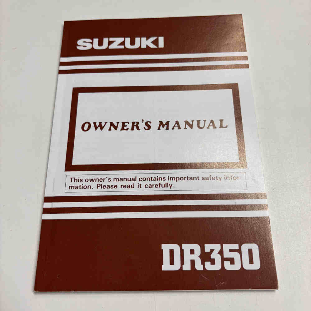SUZUKI  DR 350 1992 99011-14D62-03A Motorrad-Handbuch gebraucht