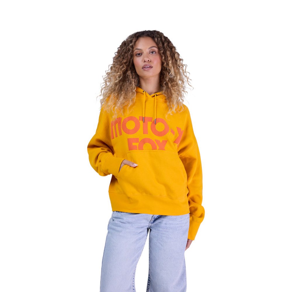 FOX W MOTO-X OVERSIZED FLC PO Hoodie Kapuzen Pullover Mustard