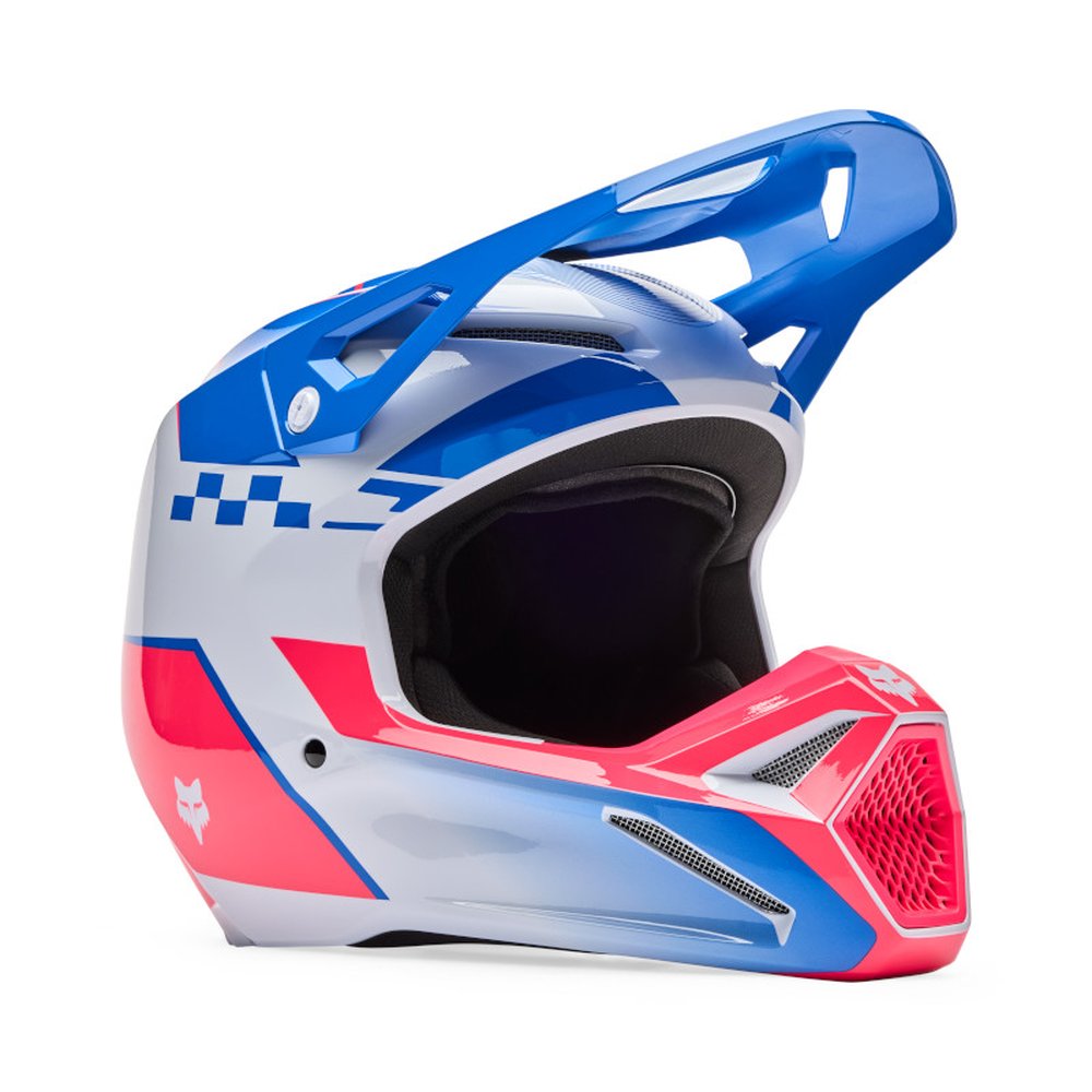 FOX YOUTH V1 COLLECT HELMET Motocross Helm für Kinder Open Blau