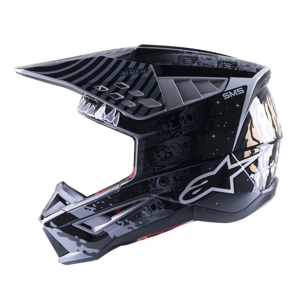 ALPINESTARS Supertech M5 Solar Flare Helmss Helm schwarz grau