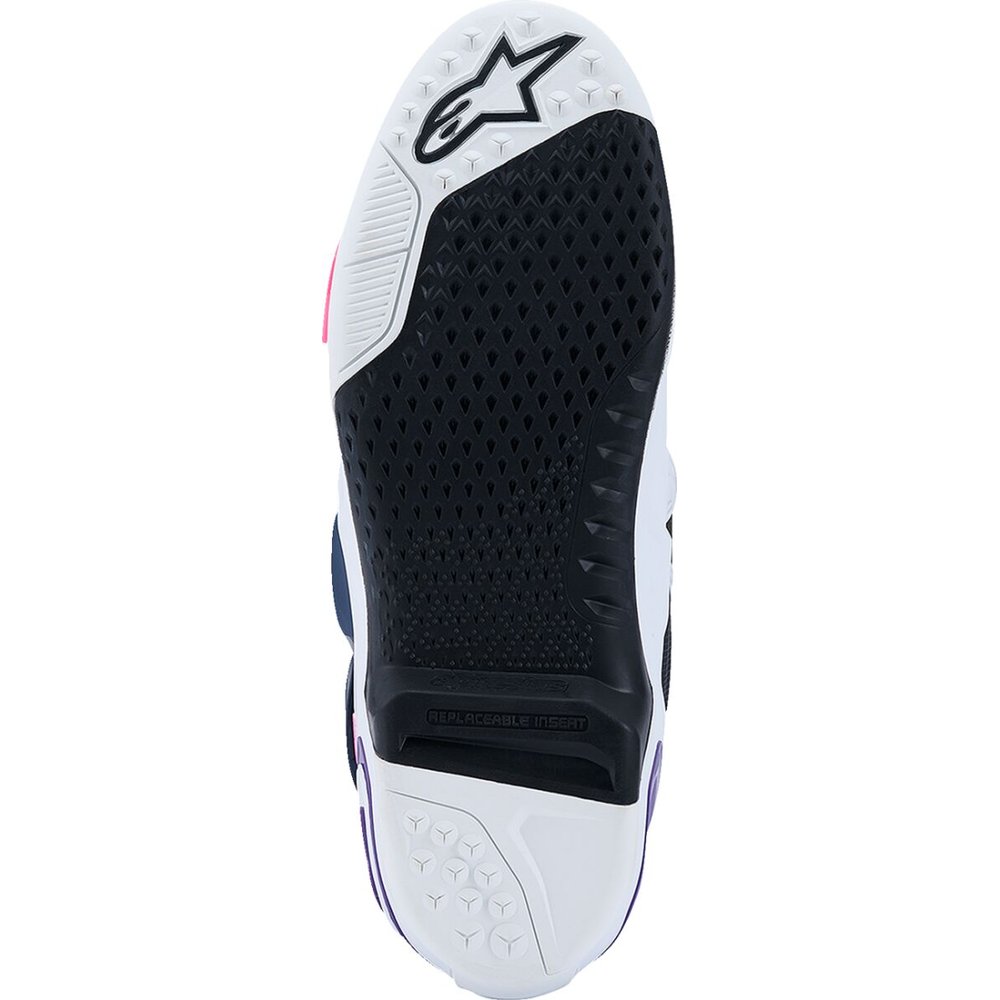 ALPINESTARS Tech 10 Motocross Stiefel weiss/violett/navy blau/neon pink