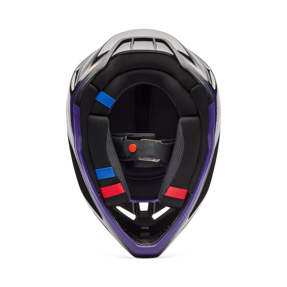 FOX V3 DRIP Motocross Helm Schwarz/Purple