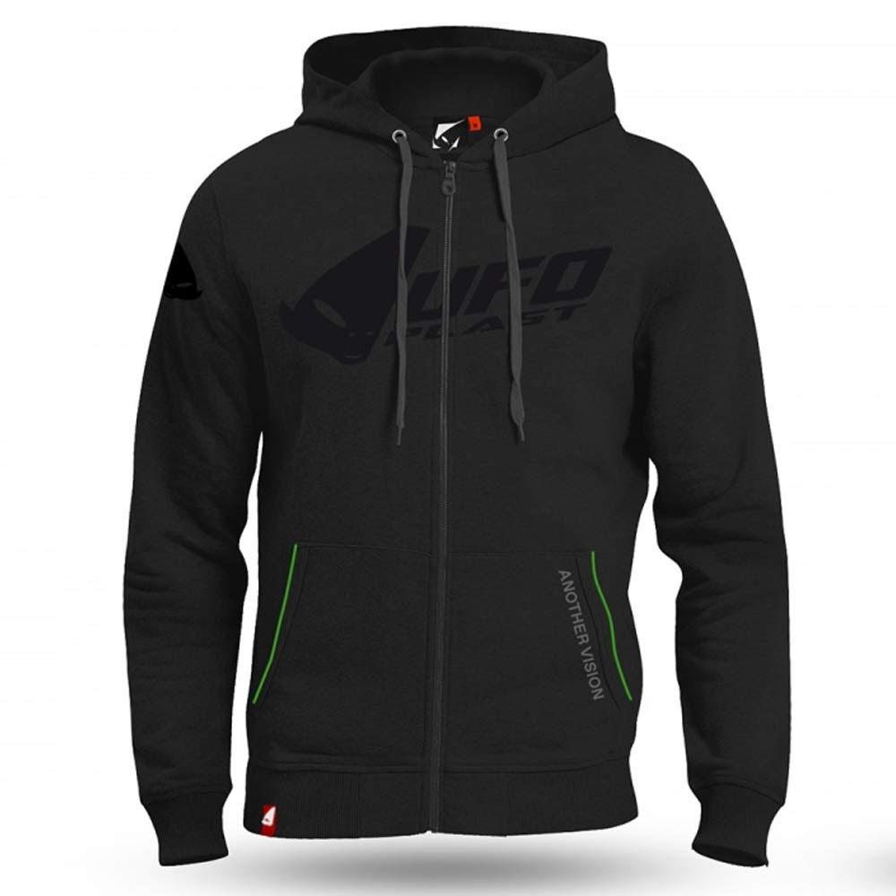 UFO Kapuzen Pullover schwarz