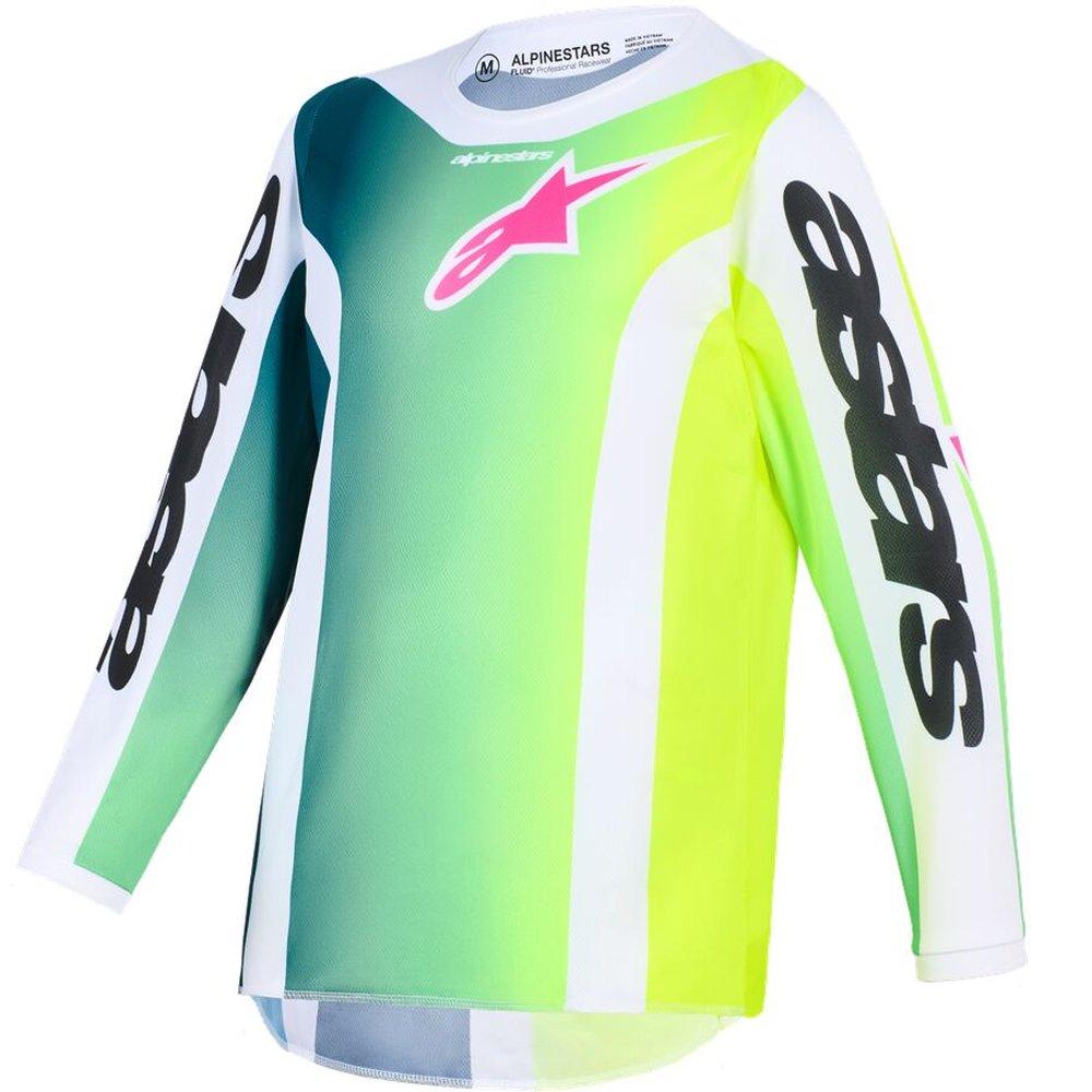 ALPINESTARS Fluid Portl Youth Kinder Jersey grün/weiss/schwarz